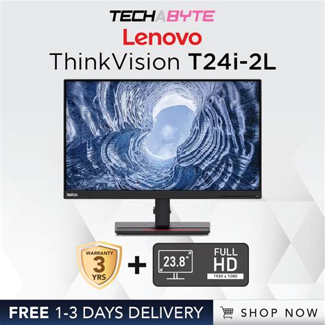 Lenovo ThinkVision T24i 2L 24 FHD AG 3 Sided Borderless With Blue