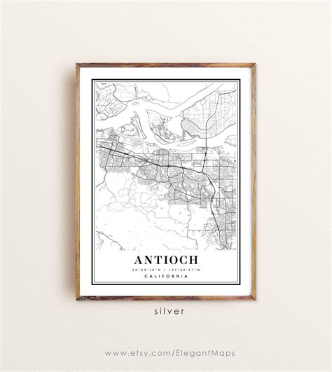 Antioch California Map Antioch CA Map Antioch City Map - Etsy