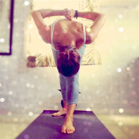 This Is Parsvottanasana Or The Pyramid Pose Keep Your Back Straight And Parallel With The