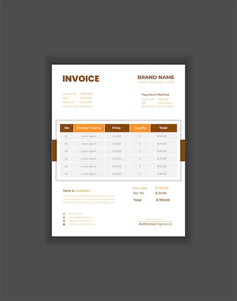 Premium Vector Business Invoice Design Template