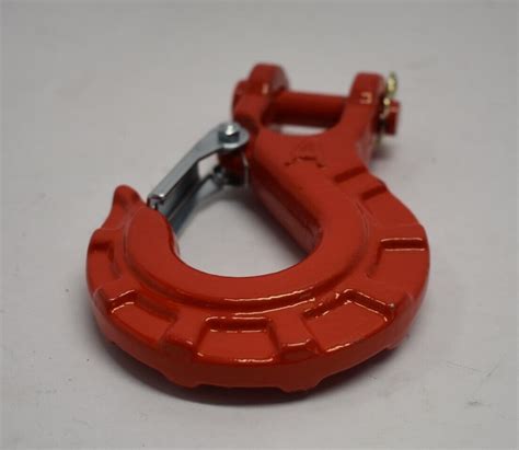 Half Naked Winch Hook Tow Crane Cargo Heavy Duty Eye Hook Red Metal