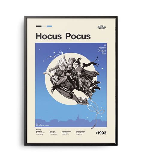 Mid-century modern Hocus Pocus movie poster - Weekend Poster