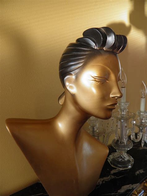 Vintage Deco Bust Mannequin Goldfinger Retro Statue Movie Etsy In