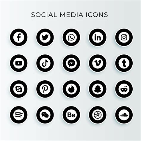 social media vector icon collections 36940543 Vector Art at Vecteezy