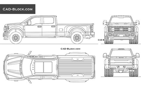 Ford F Super Duty Autocad Block