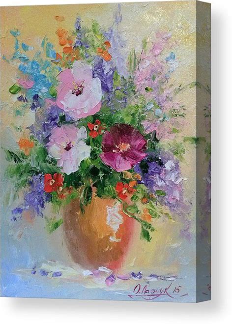 A Bouquet Of Flowers Canvas Print Canvas Art By Olha Darchuk