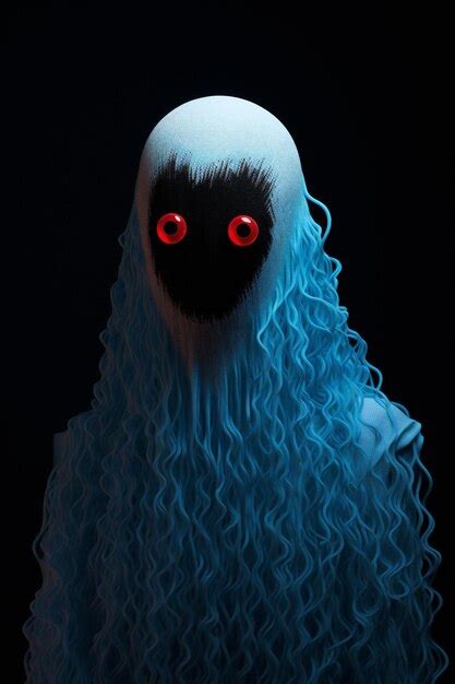 Premium Photo Spooky Dark Night Horror Neon Ghost Halloween White Background Fear Costume