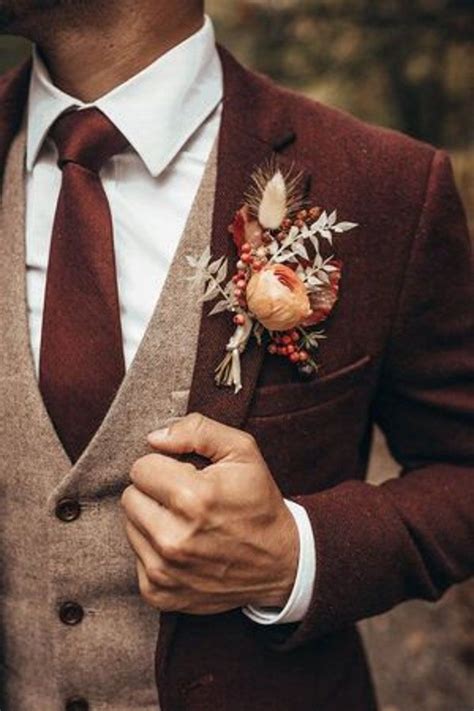 Fall Wedding Suits Groom Unparalleled Memoir Picture Archive