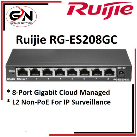 Jual Ruijie Rg Es208gc 8 Port Gigabit Cloud Managed Switch Jakarta Pusat Gudang Network