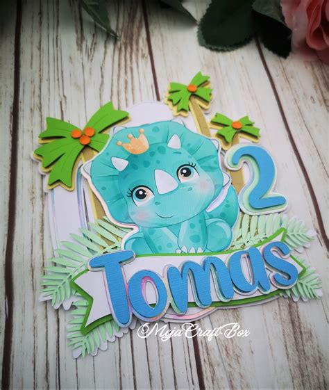 Baby Dinosaur Cake Topper Girlboy Version