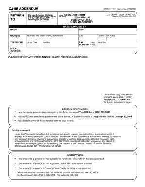 Fillable Online Bjs Survey Of Jails In Indian Country 2004