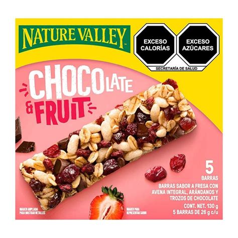 Barras De Granola Nature Valley Chocolate Fruit 5 Pzas Walmart