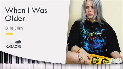 Billie Eilish WHEN I WAS OLDER Piano Instrumental Backing Track