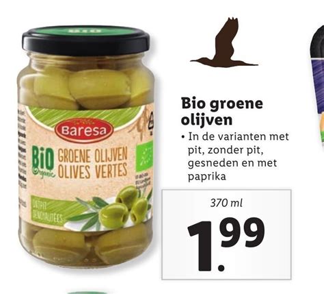 Bio Groene Olijven Ml Aanbieding Bij Lidl