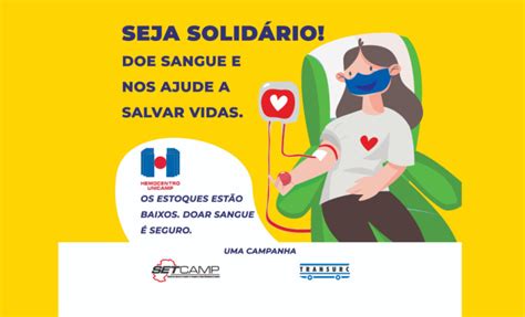 Transurc E Setcamp Criam Campanha Para Estimular A Doa O De Sangue