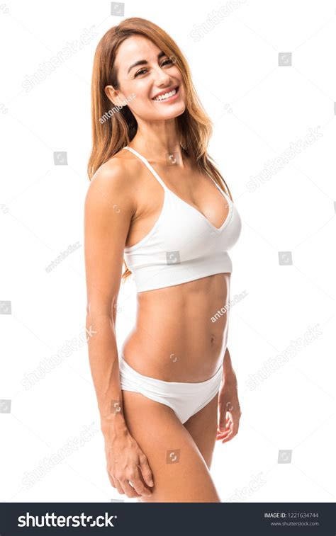 Attractive Woman Sexy Lingerie Smiling While Stock Photo Shutterstock
