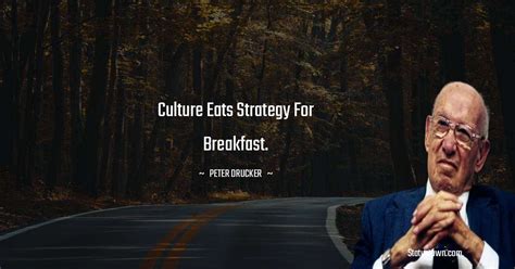 Culture Eats Strategy For Breakfast Peter Drucker Quotes