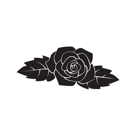 Rose Flower black symbol illustration 20122791 Vector Art at Vecteezy