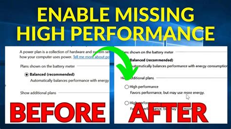 How To Enable Missing High Performance Power Plan On Windows 10 11