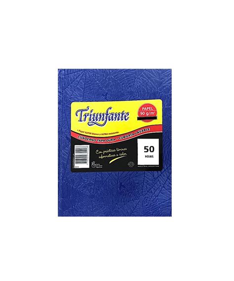 CUADERNO TRIUNFANTE 50 H LISO AZUL