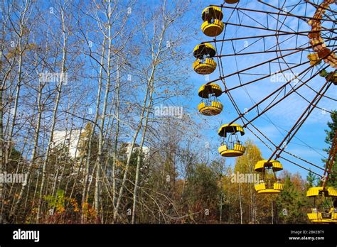 Iconic Ferris Wheel At The Abandoned Amusement Park Of Pripyat Ukraine