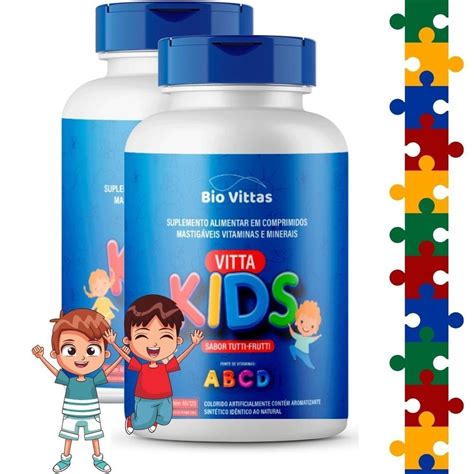 Vitamina Boa Para Criança - Kit Vitamina Para Criança Mastigável Vitta Kids BioVittas Apetite ...