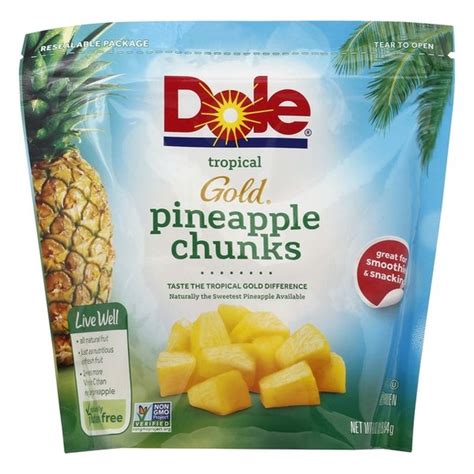 Dole Gold Tropical Pineapple Chunks 16 Oz Instacart