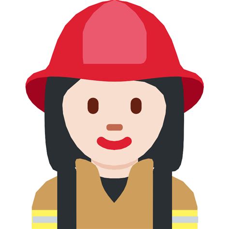 Woman Firefighter Light Skin Tone Vector Svg Icon Svg Repo