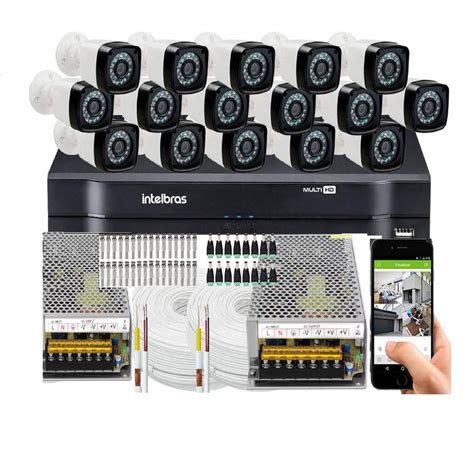 Kit Cftv 16 Câmeras Dvr Intelbras 1116 KaBuM