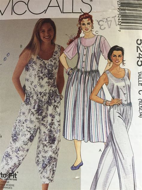 McCall S 5245 Misses Jumpsuits And Jumper Sizes 10 12 14 Sewing Pattern