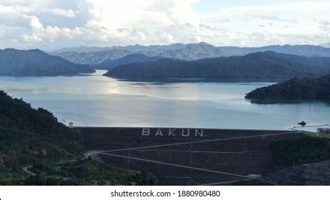 Aerial View Bakun Hidroelectric Dam Reservoir Stock Photo 1880980480 ...