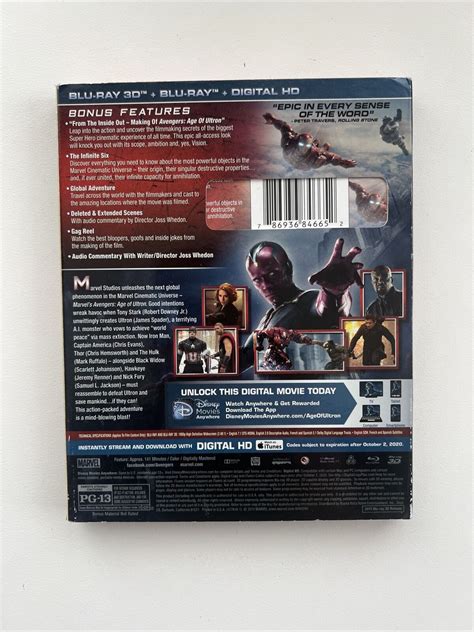 Avengers Age Of Ultron Blu Ray Disc Includes Digital Copy D