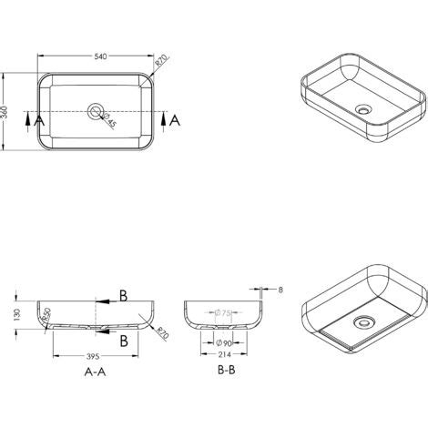 Lavabo De Encimera Pb De Resina Mineral En Blanco O Negro X