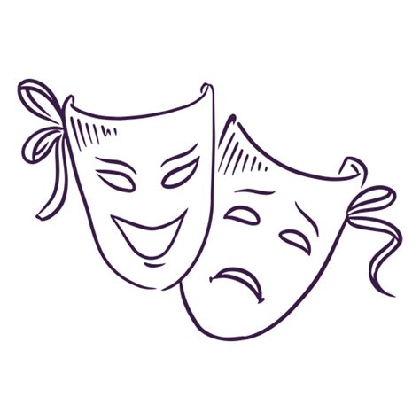 Design Png E Svg De Máscaras De Teatro Desenhadas à Mão Para Camisetas