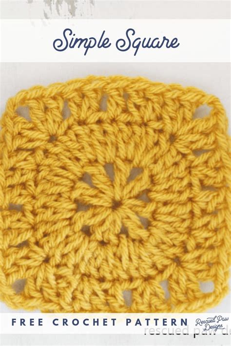 Easy Crochet Square Pattern - Easy Crochet | Crochet square patterns ...