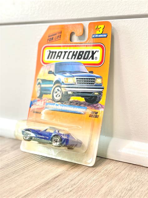 Vintage 1998 Blue Corvette Matchbox Vintage Matchbox | Etsy