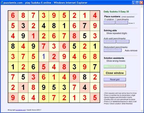 puzzlemix.com: How to solve Sudoku-X puzzles