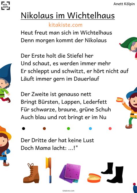 Nikolaus Im Wichtelhaus FINGERSPIEL KITA Nikolaus Lieder