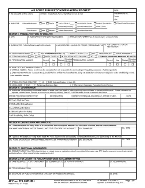 Air Force Form 594 Fillable Printable Forms Free Online