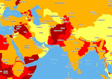 This Map Reveals The Worlds Most And Least Dangerous Countries