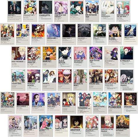 Zppld 50pcs Anime Wall Collage Kitanime Collage Kit For Wall Aestheticanime Postermanga