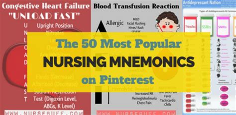 Nursing Mnemonics Archives Nursebuff