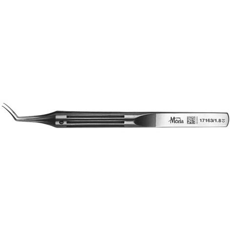 Pinza para oftalmología 17163 1 8 Moria Surgical curva