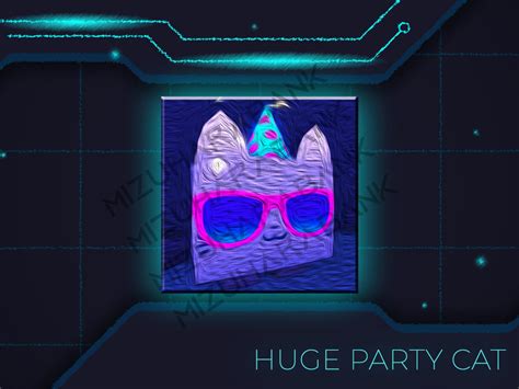 Psx Huge Party Cat Digital Print With Free In Game Pet Etsy