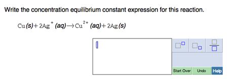 Solved Write The Concentration Equilibrium Constant Chegg