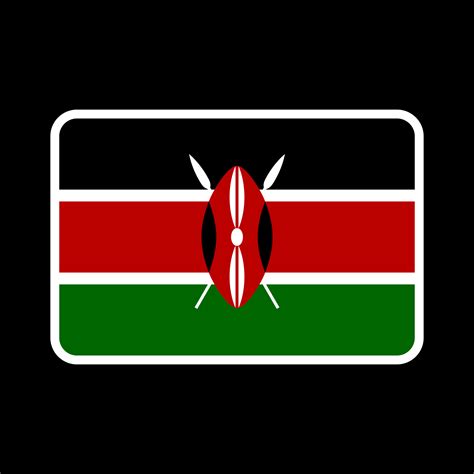 Kenya Flag Official Colors And Proportion Vector Illustration