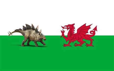 flag of wales but the dragon is being visited by a friend :) : r/vexillologycirclejerk