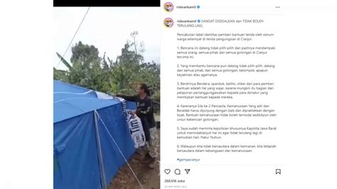 Viral Aksi Copot Label Gereja Di Tenda Korban Gempa Cianjur Dikecam