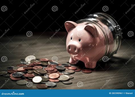 Piggy Bank Money Saving Concept AI Generated Stock Illustration