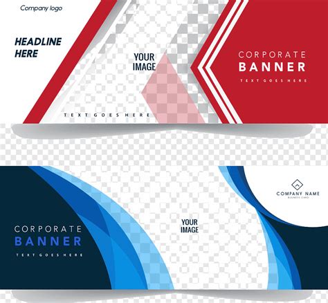 Corporate Banner Templates Elegant Modern Checkered Geometry Curves